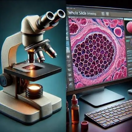 مقایسه WSI با میکروسکوپ نوری